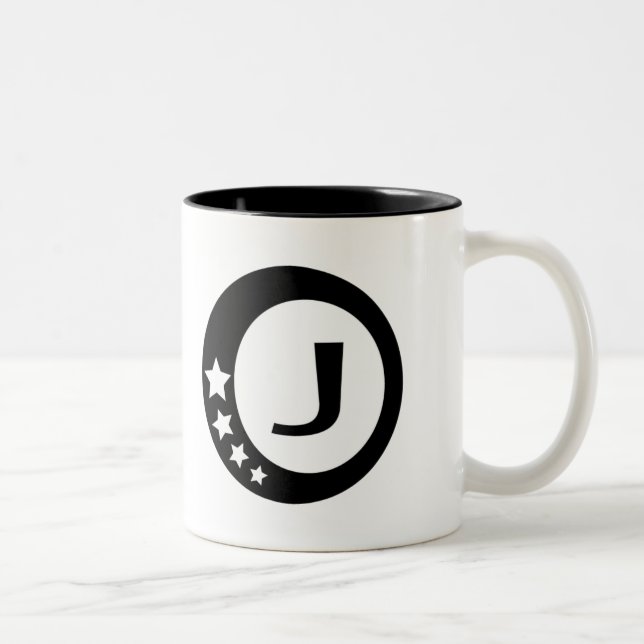 Svartvit stjärnasamling Två-Tonad mugg (Höger)