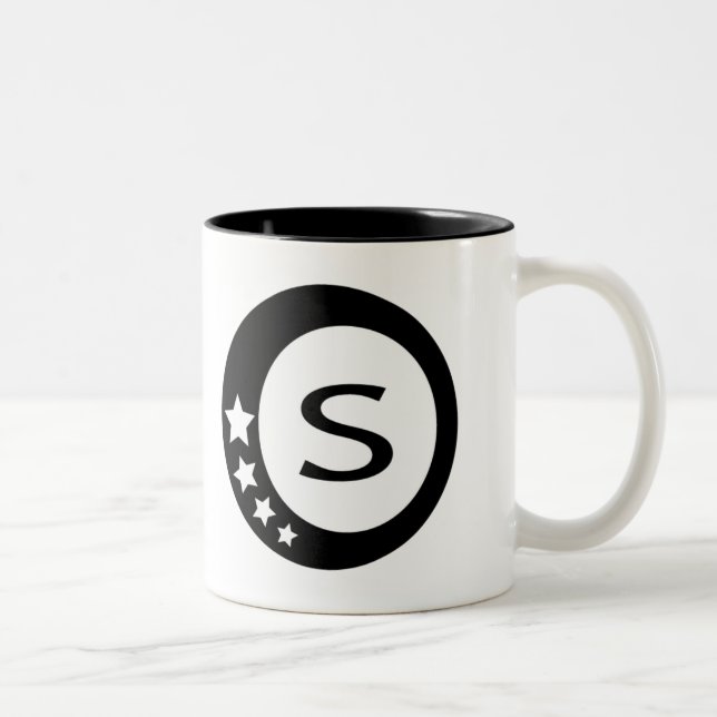 Svartvit stjärnasamling Två-Tonad mugg (Höger)