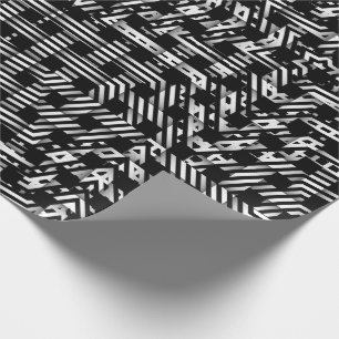 Svartvit stjärnig vitstjärnig svällning Papper Presentpapper