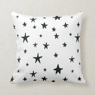 Svartvit stjärnor Pillow Kudde