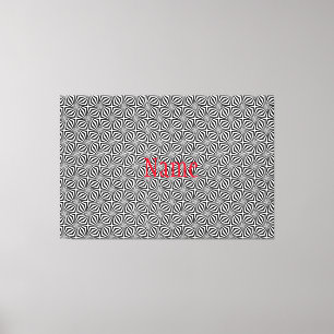 Svartvit strålande Mönster Thunder_Cove Canvastryck