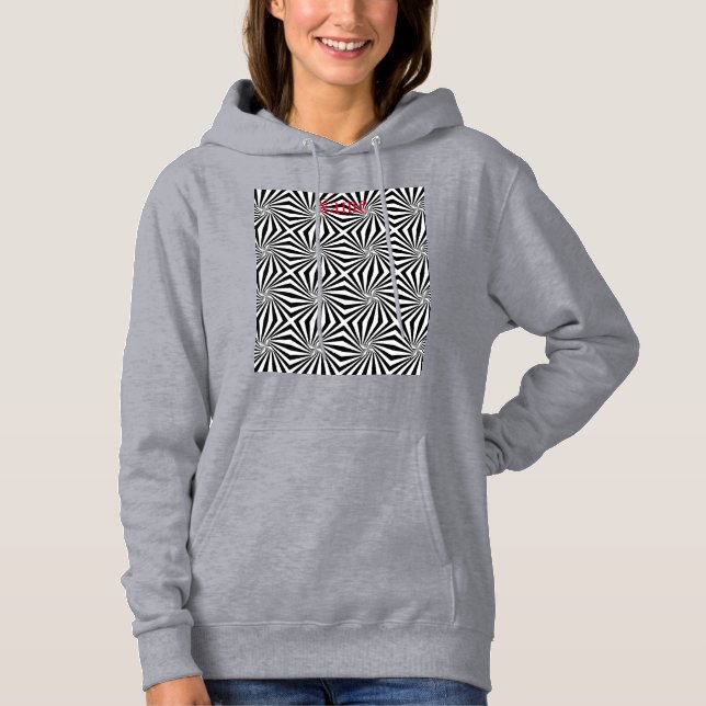 Svartvit strålande Mönster Thunder_Cove T Shirt (Framsida)