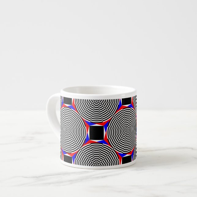Svartvit strålning från Kenneth Yoncich Espressomugg (Framsida vänster)