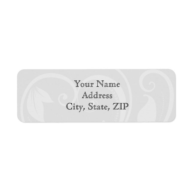 Svartvit Streck Heart-Returadress Returadress Etikett (Framsidan)