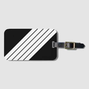 Svartvit stripe 70-talets Retro Tävla Rand Bagagebricka