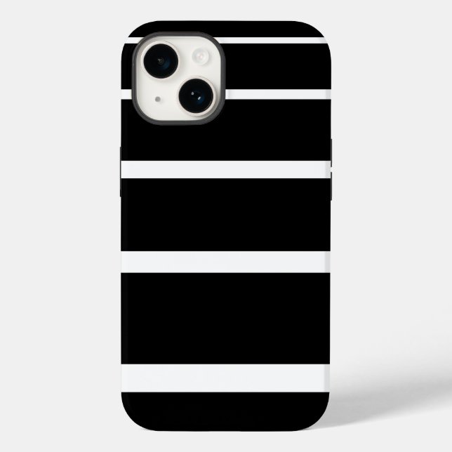 Svartvit stripe Fodral-Mate iphone case (Baksida)