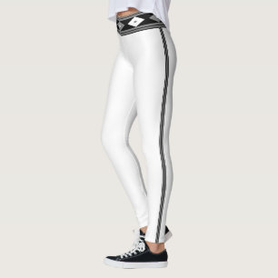 Svartvit stripe leggings