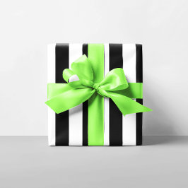 Svartvit stripe Mönster Presentpapper