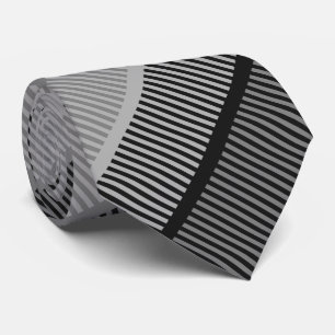 Svartvit stripe Mönster Slips