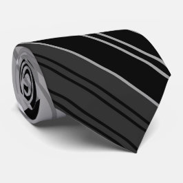 Svartvit stripe Mönster Slips