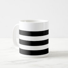 Svartvit stripe Mugg