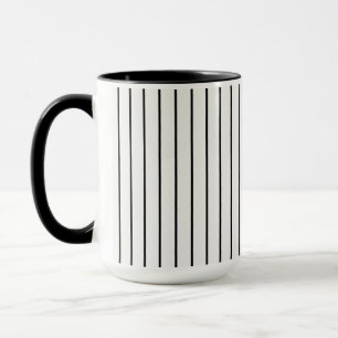 Svartvit stripe mugg