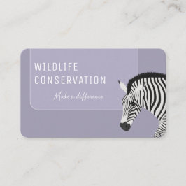 Svartvit stripe Zebra-Lila Visitkort