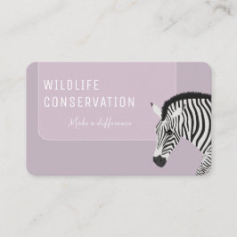 Svartvit stripe Zebra-Rosa Visitkort