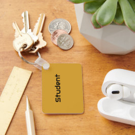 Svartvit Student-rektangel med anpassningsbar i Fä Nyckelring