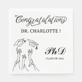 Svartvit Studentfest för PDF Pappersservett