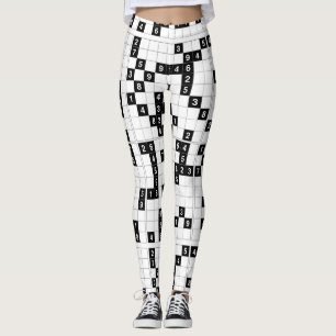 Svartvit sudoku-leggage leggings