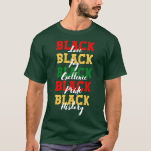 Svartvit svart kärlek-pride med svart sjupunt t shirt