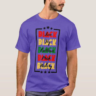 Svartvit svart kärlek-pride med svart sjupunt  t shirt