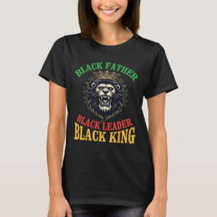 Svartvit, svart, krona-Lejona, Far-, Kung Da T Shirt
