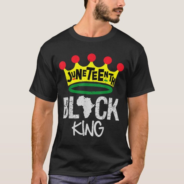 Svartvit svart Kung, 10:e årshistorik T Shirt (Framsida)