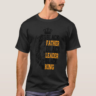 Svartvit, svart, Kung, lejona, Far-bladig ledare, T Shirt