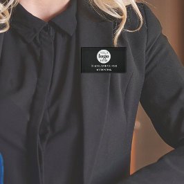 Svartvit svart Logotyp för medarbetarpersonal - en