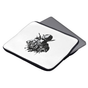 Svartvit svart Ops Laptop sleeve
