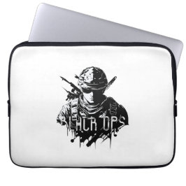 Svartvit svart Ops Laptop sleeve