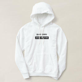 Svartvit, svart, Stigning Hoodie