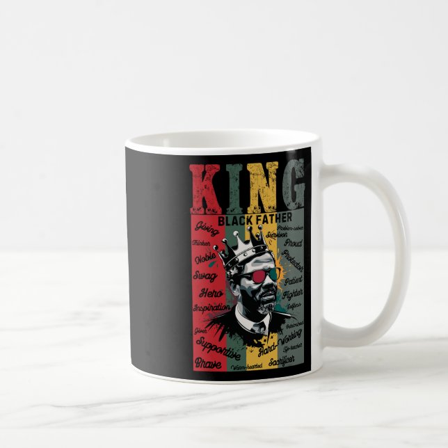 Svartvit, svart, svart, Far, Kung-problematik Kaffemugg (Höger)