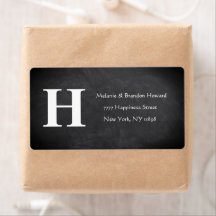 Svartvit svartvit monogram med enkel Elegant