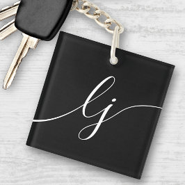 Svartvit svartvit monogram, modern, minimal Elegan