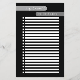 svartvit sychecklista