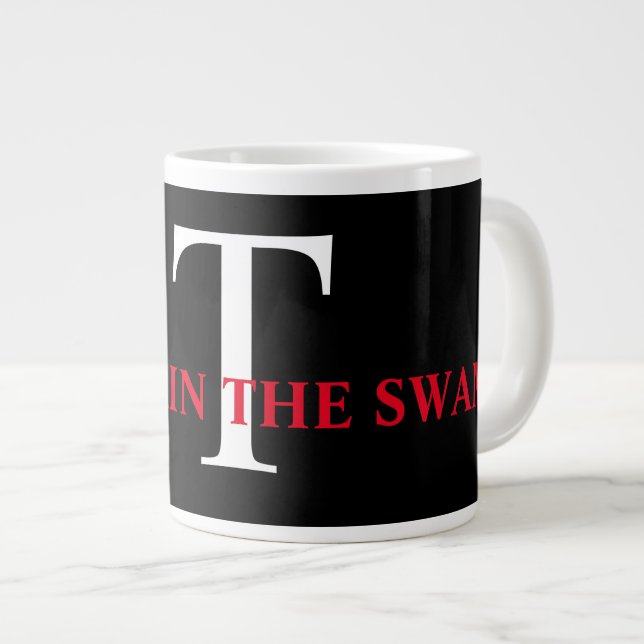 Svartvit T är för Trump Jumbo Mugg (Framsida höger)