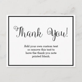 Svartvit tackkort vykort