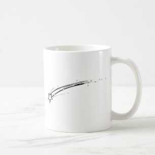 Svartvit tagningsstjärna kaffemugg