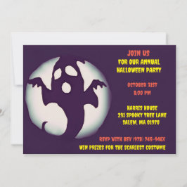 Svartvit taloky Halloween Gholyst Party Inbjudningar