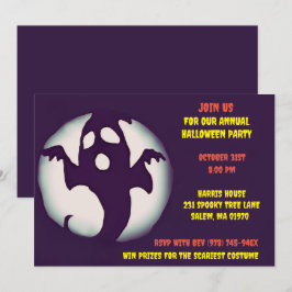 Svartvit taloky Halloween Gholyst Party Inbjudningar