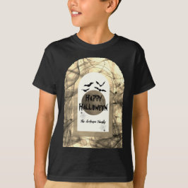 Svartvit taloky som matchar Happy halloween Kids T Shirt