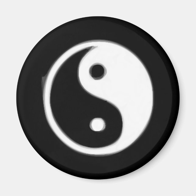 Svartvit Taojitu Magnet (Framsidan)