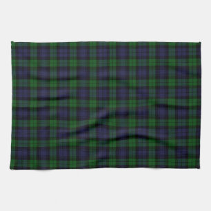 Svartvit Tartan Padding Kökshandduk