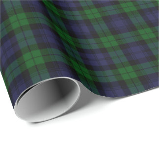 Svartvit Tartan Padding Presentpapper
