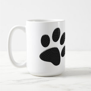 Svartvit tass polka dots kaffemugg