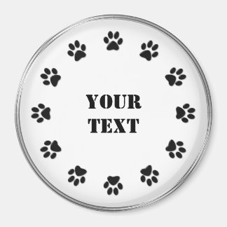 Svartvit Tassar-kylskåp, magnet