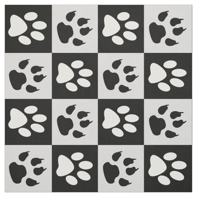 Svartvit Tassar och Klo Tyg (Provkarta)