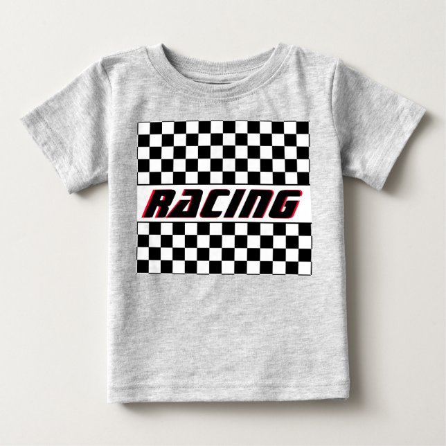 Svartvit Tävla, tema Mönster T Shirt (Framsida)