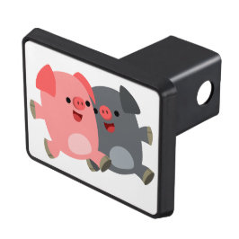 Svartvit Tecknad Grisar Trailer Hitch Cover Skydd För Dragkrok