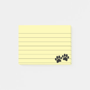 Svartvit Tecknad, Tass avtryck, 4 x 3 Post-it Block