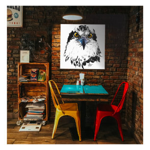 Svartvit Teckning i Osprey "Kung of Birds" Canvastryck